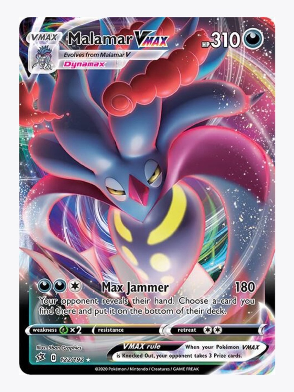 Malamar VMAX SWSH02: Rebel Clash Pokemon Trading Card